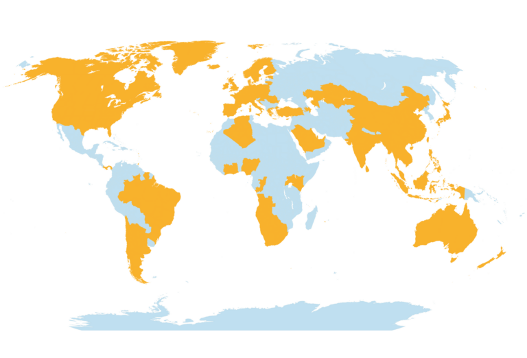 Verdenskort 73 lande